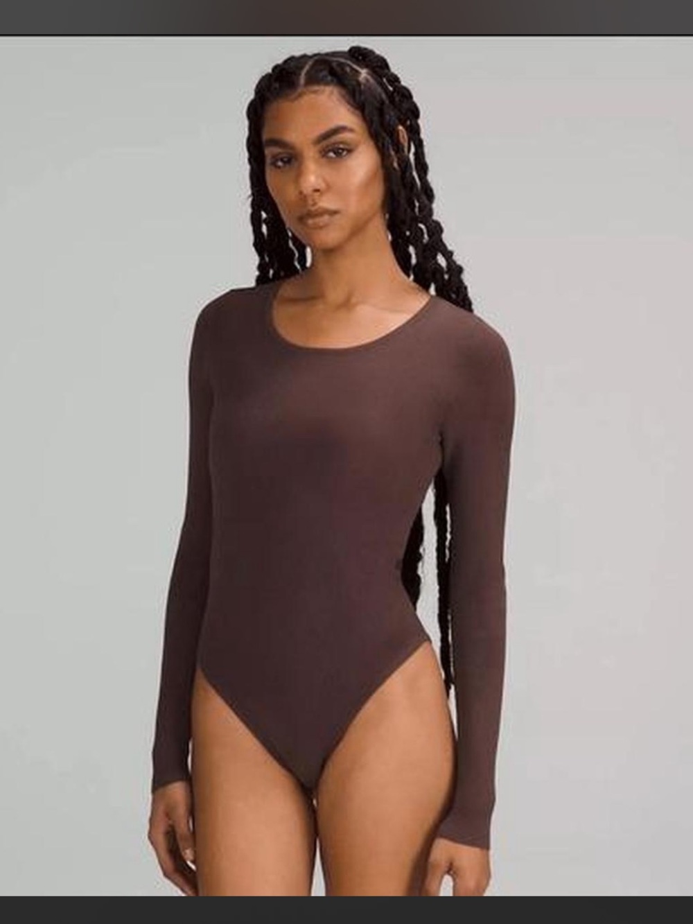 Lululemon Tight-Fit Long-Sleeve Knit Bodysuit Java XL NWT